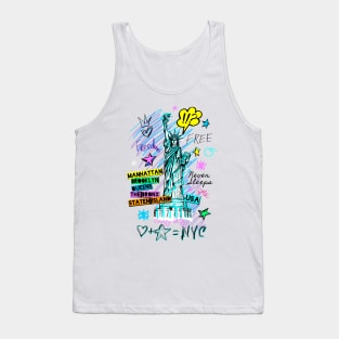 New York, American liberty, freedom. Cool t-shirt quote trendy fashion Tank Top